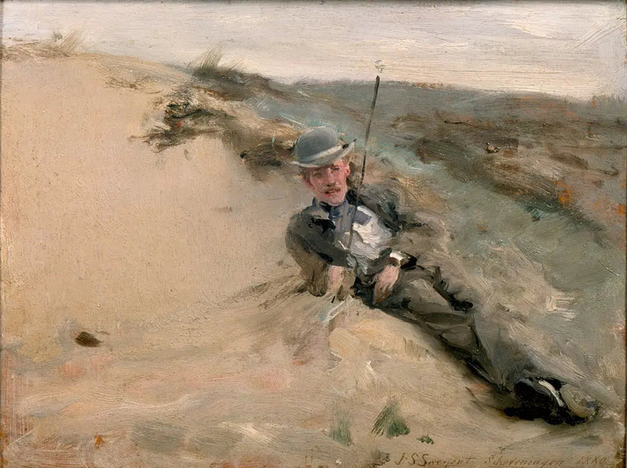 Portret Ralpha Curtisa na plaży w Scheveningen - John Singer Sargent