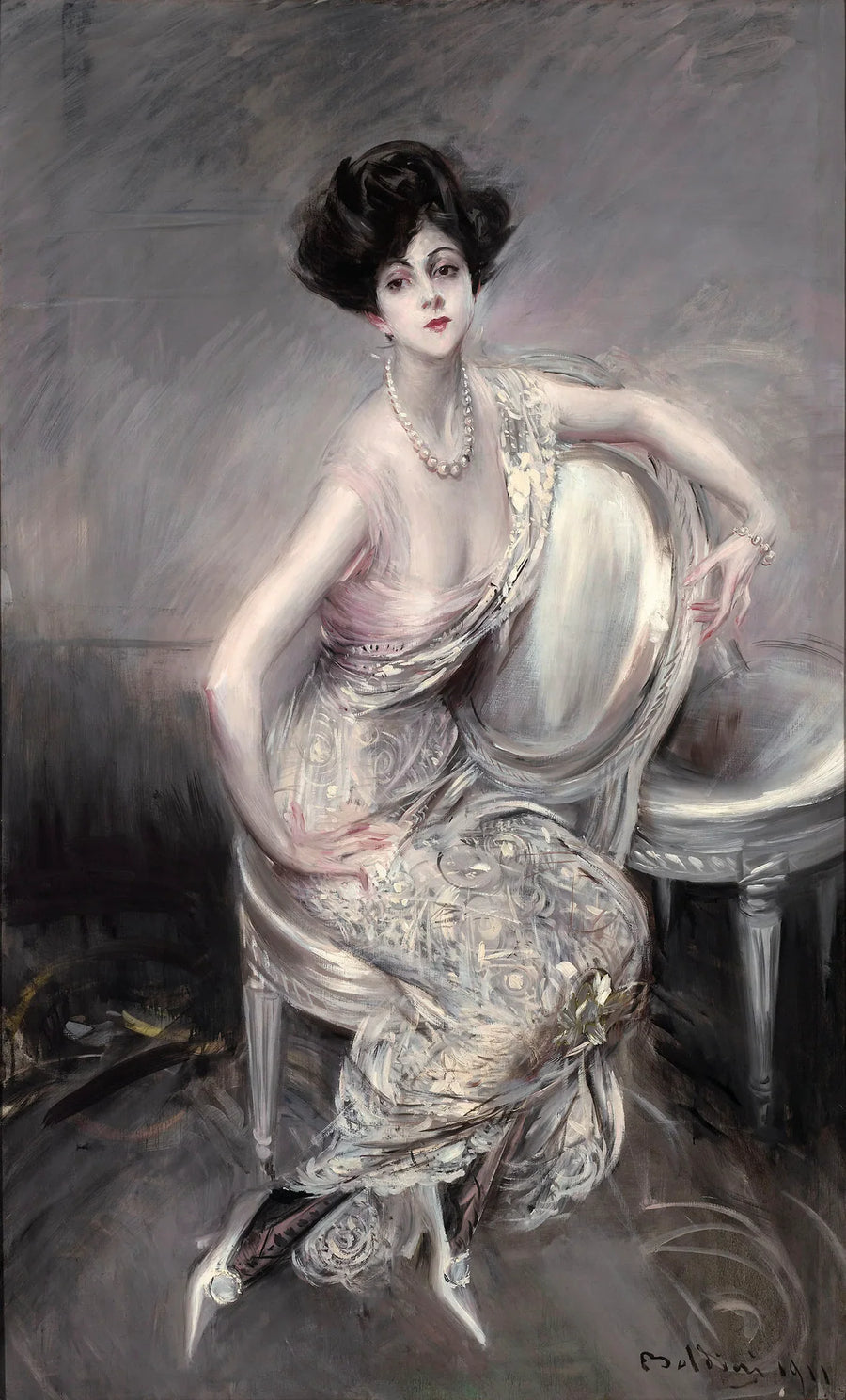 Portret Rity de Acosta Lydig siedzącej - Giovanni Boldini