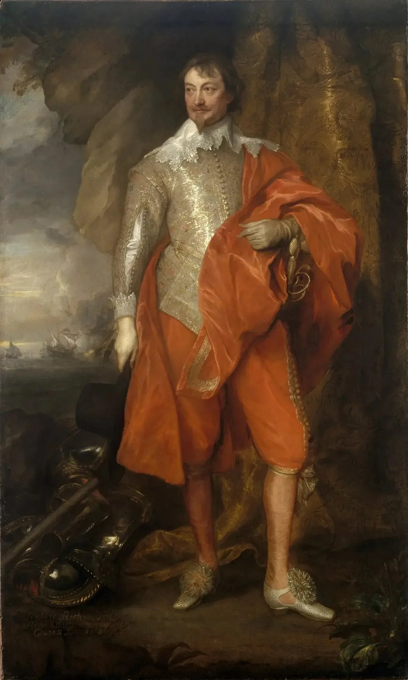 Portret Roberta Richa, drugiego hrabiego z Warwick - Antoine van Dyck
