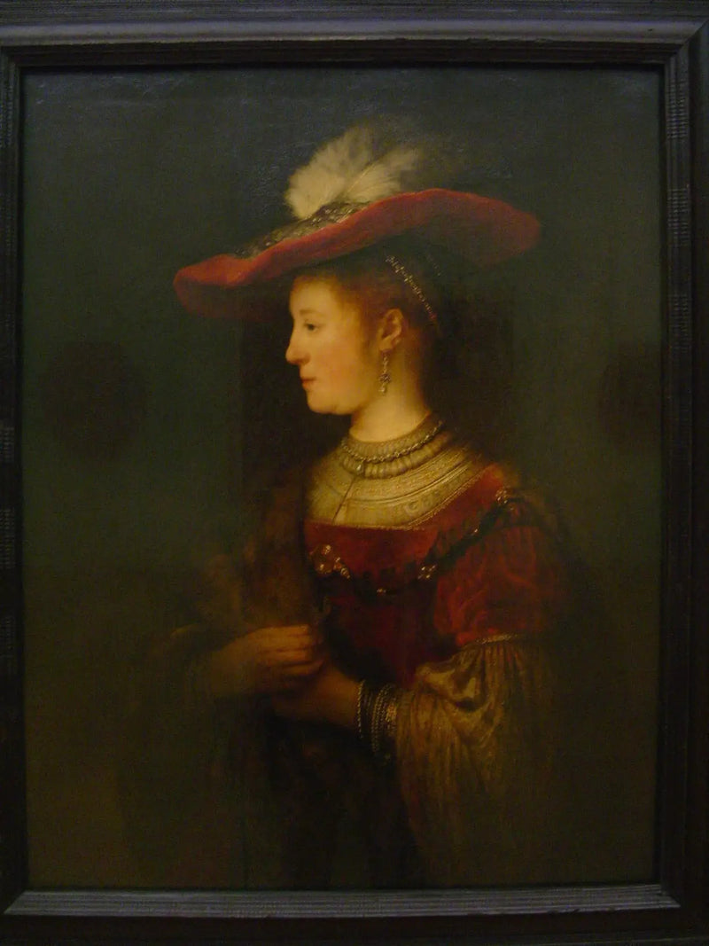 Portret Saskii w kapeluszu - Rembrandt