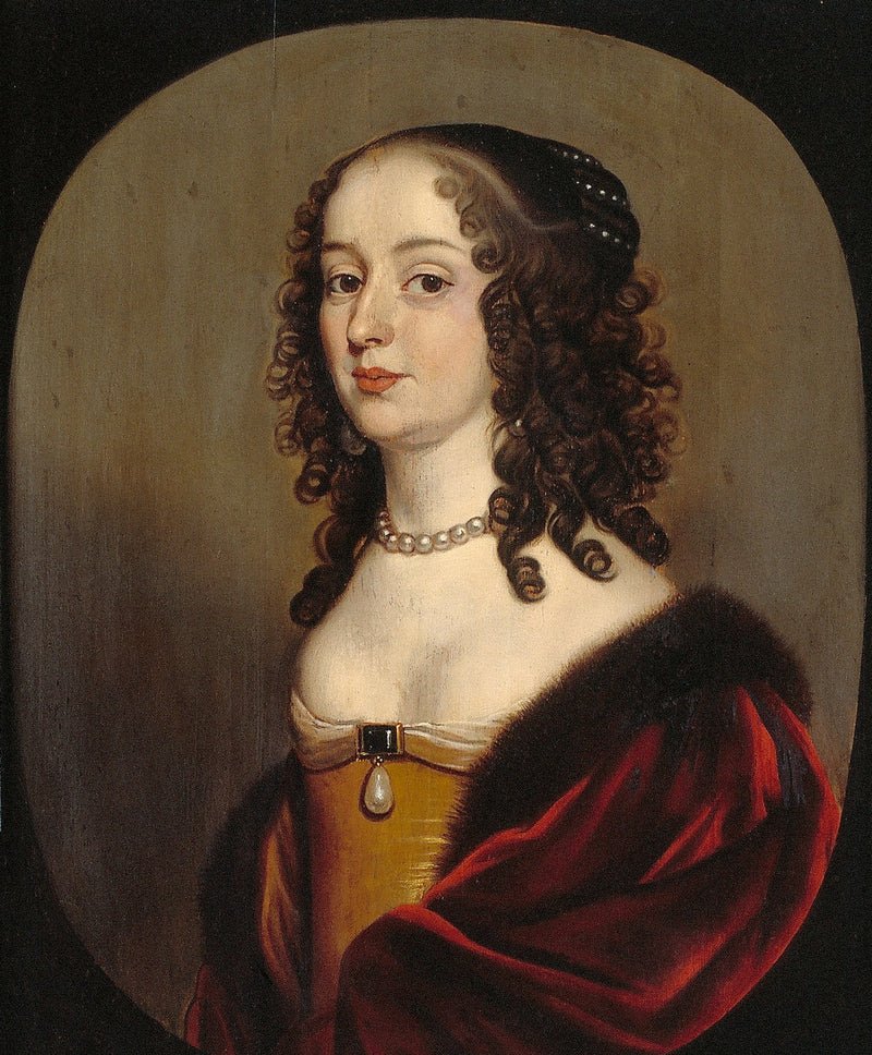 Portret Sophie van de Palts (1630-1714), żona Ernsta Augusta I, elektora Hanoweru - Gerrit van Honthorst