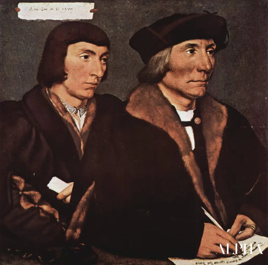 Portrait de Thomas Godsalve et de son fils John - Hans Holbein le Jeune - Reproductions de tableaux et peintures haut de gamme