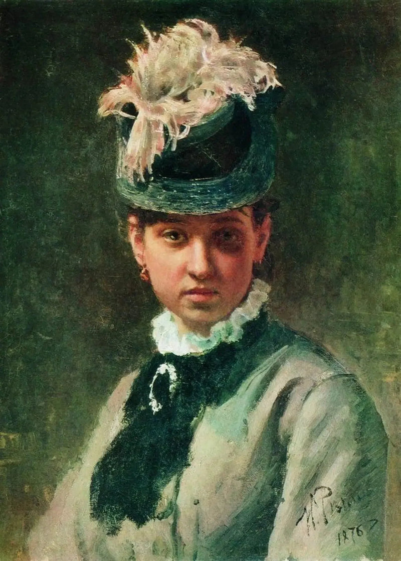 Portret Very Repiny - Ilya Repin