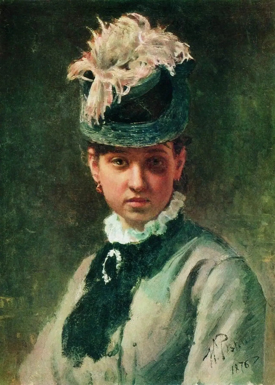 Portret Very Repiny - Ilya Repin