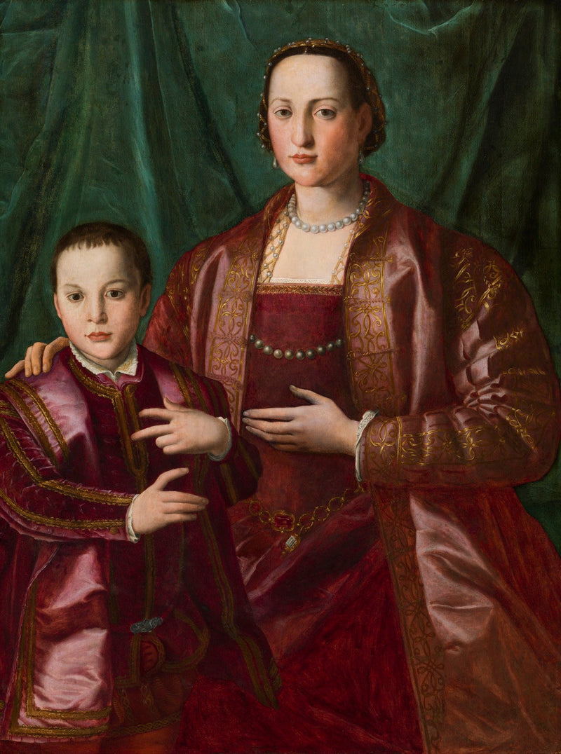 Portret Eleonory z Toledo i jej syna, Francesco de'Medici - Bronzino