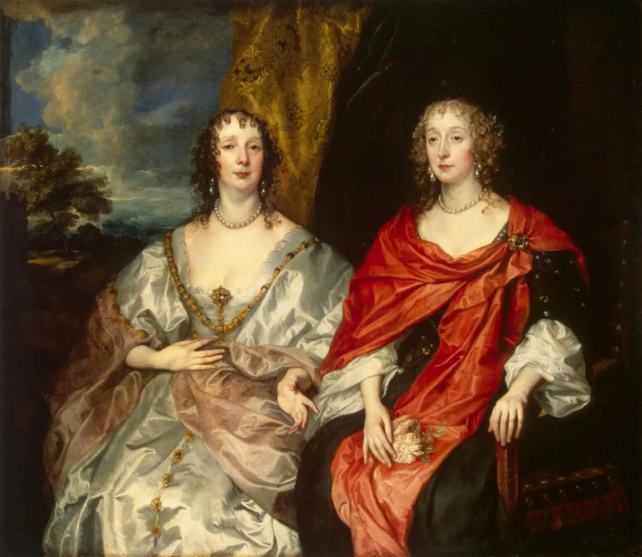 Portret damek dworu królowej Henriette-Marie - Antoine van Dyck