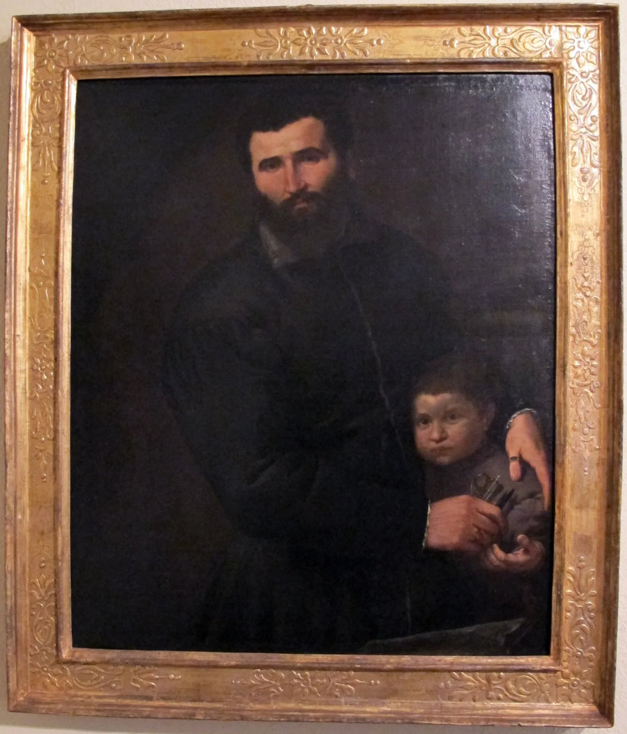 Portret chirurga Gian Giacomo Bonamigo z jego synem Giovanni Antonio - Lorenzo Lotto