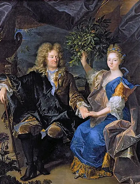 Portret hrabiego Jana Andrzeja Morsztyna i jego córki Izabeli Katarzyny - Hyacinthe Rigaud