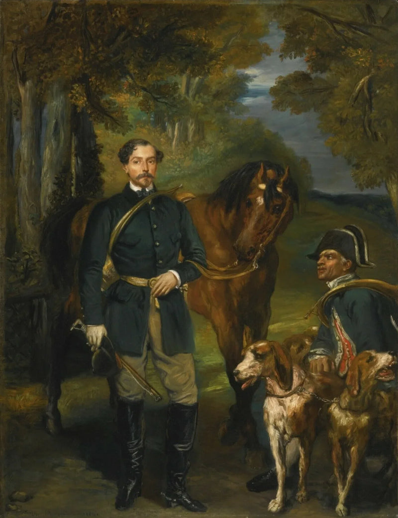 Portret hrabiego Oscara de Ranchicourt wyruszającego na polowanie na lisy - Théodore Chassériau