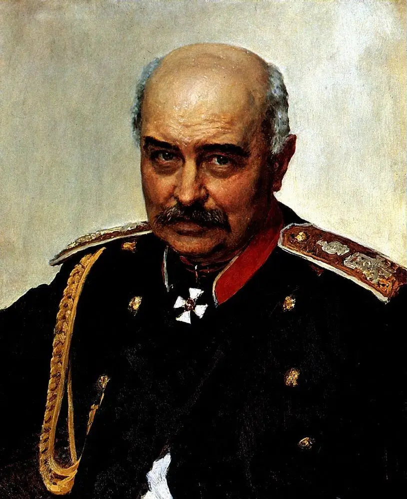 Portret generała i polityka Mikołaja Iwanowicza Dragomirowa. - Ilya Repin