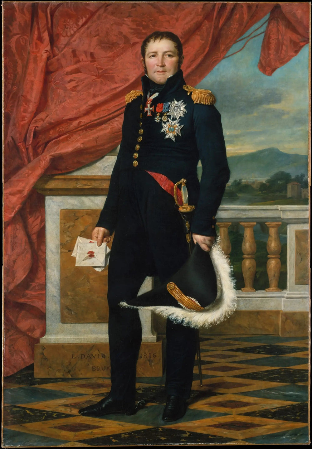 Portrait du général Étienne-Maurice Gérard - Jacques-Louis David image 1 reproduction de peinture à l’huile