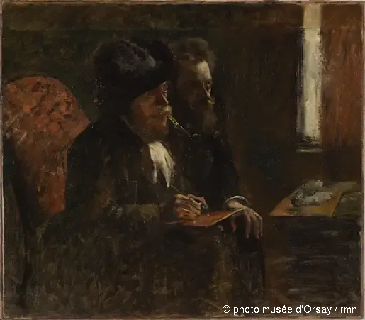 Portret grawera Desboutin i grawera Lepic - Edgar Degas