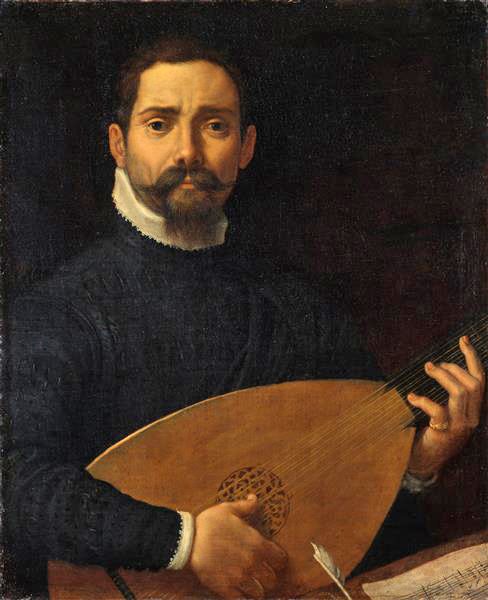 Portret lutnisty Giulio Mascheroni - Annibale Carracci