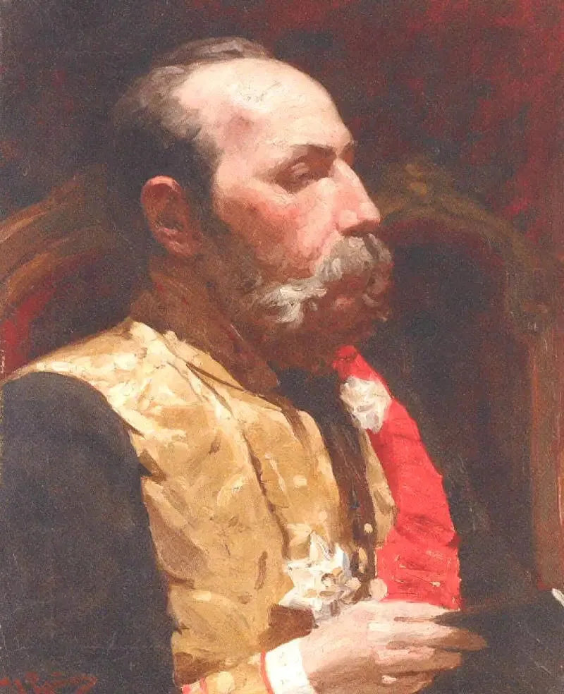 Portret członka Rady Państwa i senatora Fiodora Gustawowicza Turnera. - Ilya Repin