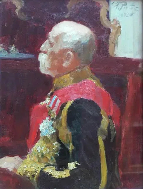 Portret członka Rady Państwa, hrabiego Aleksandra Aleksejewicza Bobrinskiego. - Ilya Repin