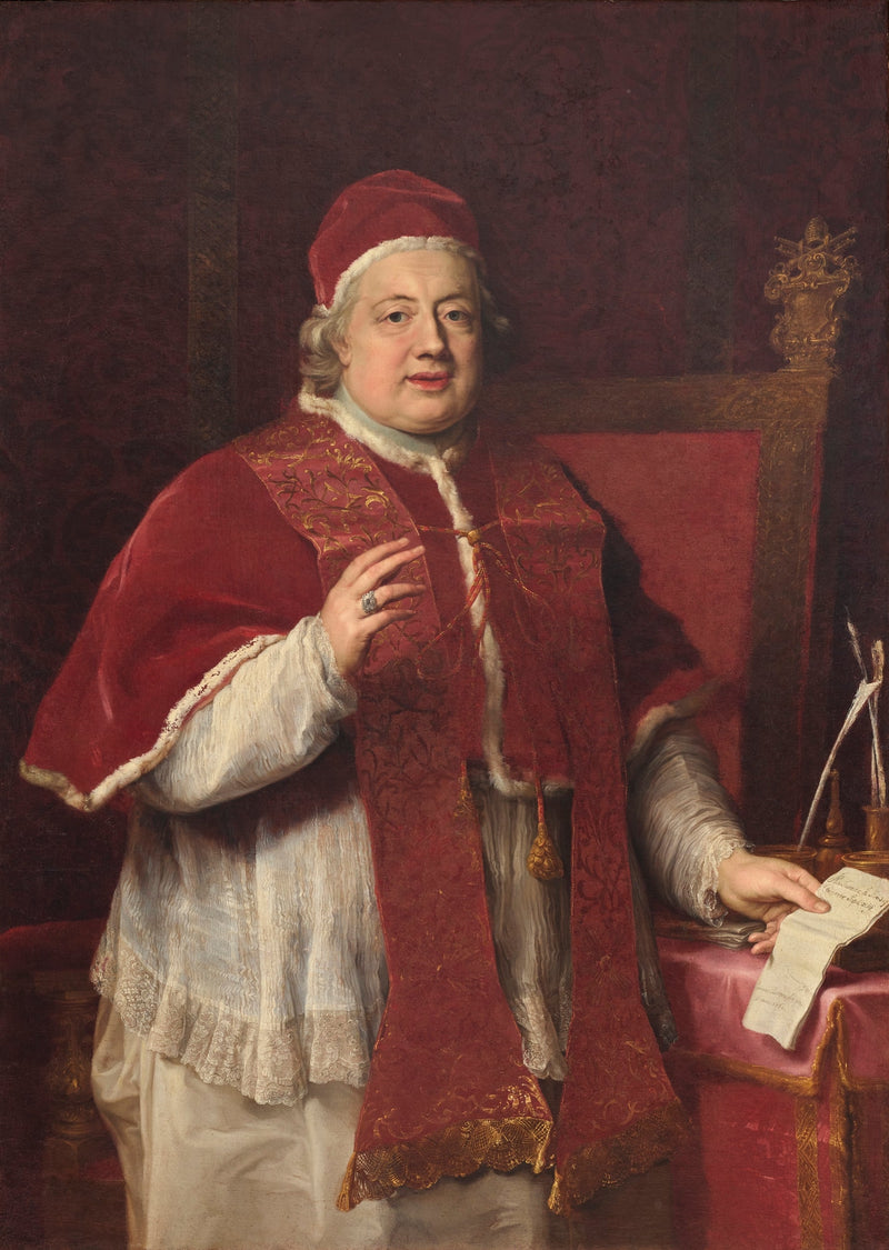 Portret papieża Klemensa XIII błogosławiącego Rezzonico - Pompeo Batoni
