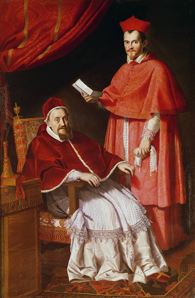 Portret papieża Grzegorza XV i kardynała Ludovico Ludovisi - Domenichino