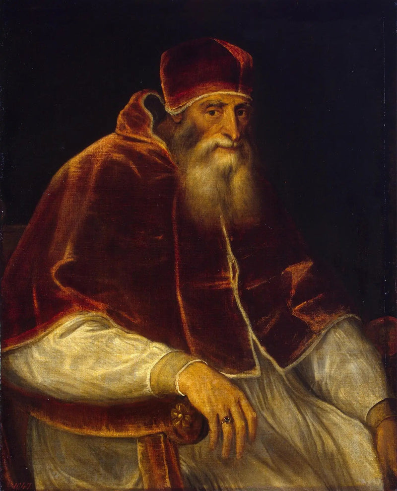 Portret papieża Pawła III - Titian