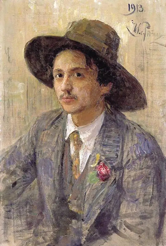 Portret malarza Isaaka Izrailevicha Brodskiego - Ilya Repin