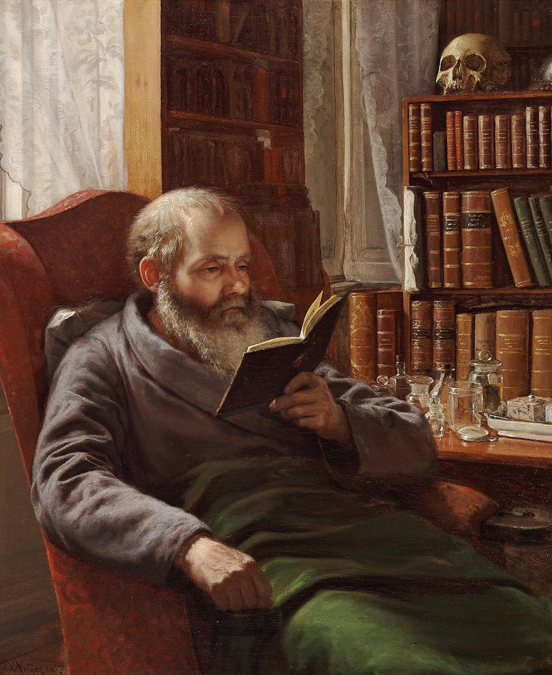 Portret przybranego ojca artysty, zoologa i profesora Henrika Nicolai Krøyera - Peder Severin Krøyer
