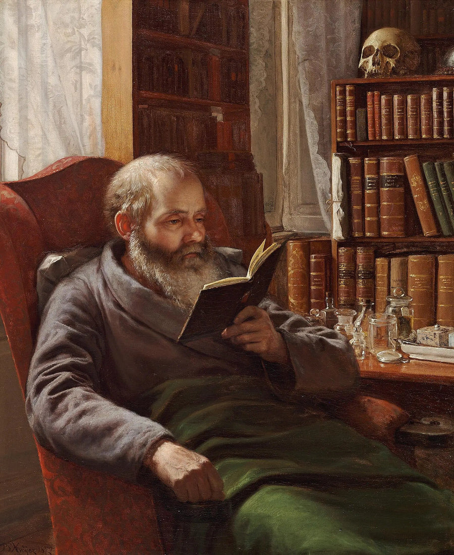 Portret przybranego ojca artysty, zoologa i profesora Henrika Nicolai Krøyera - Peder Severin Krøyer