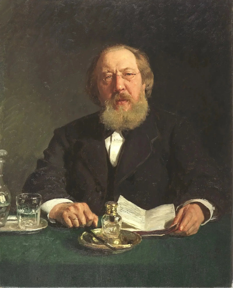 Portret poety i słowianofila Iwana Siergiejewicza Aksakowa - Ilya Repin