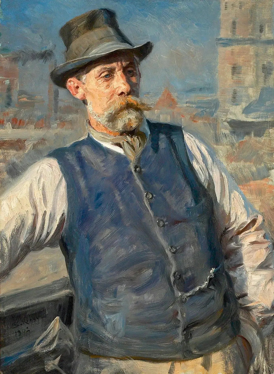 Portret prezesa firmy murarskiej Heinrich Krone. - Peder Severin Krøyer