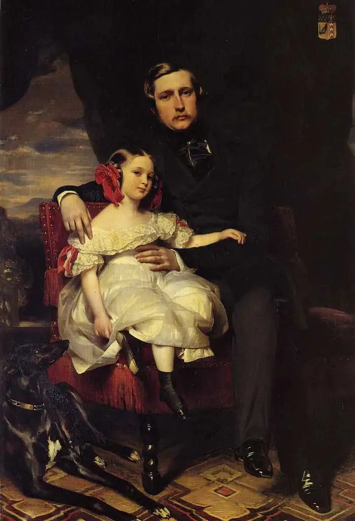 Portret księcia Wagram i jego córki Malcy Louise Caroline Frédérique - Franz Xaver Winterhalter