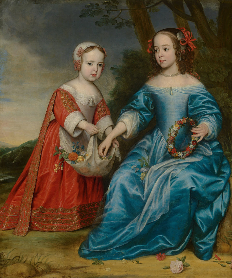 Portret księcia Wilhelma III i jego ciotki Marii z Nassau - Gerrit van Honthorst