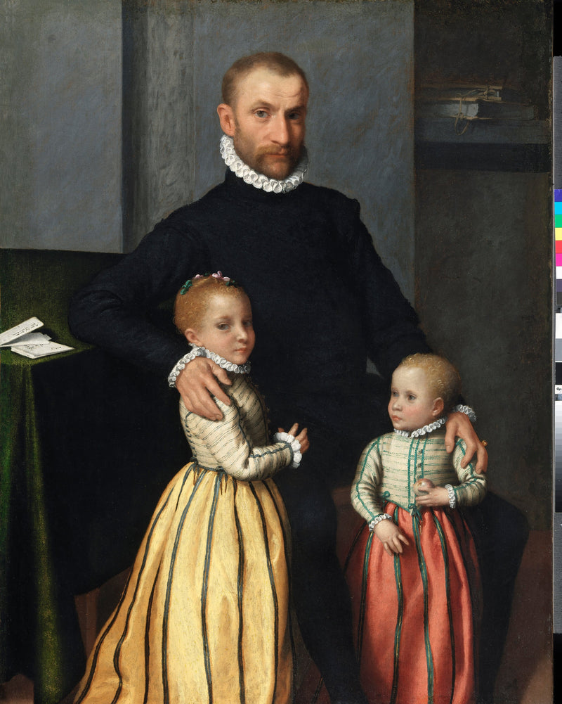 Portret szlachcica i jego dwójki dzieci - Giovanni Battista Moroni