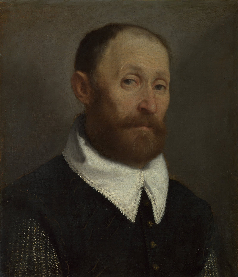 Portret mężczyzny z uniesionymi brwiami - Giovanni Battista Moroni
