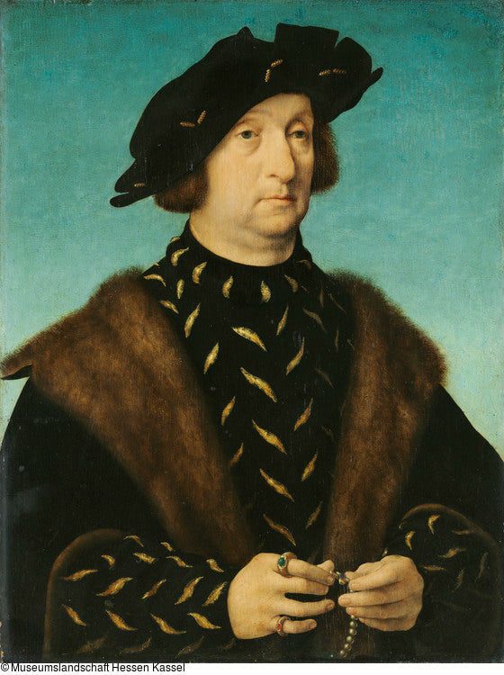 Portret mężczyzny z różańcem - Joos van Cleve