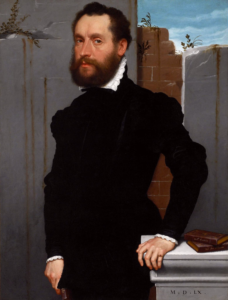 Portret nieznanego poety. - Giovanni Battista Moroni