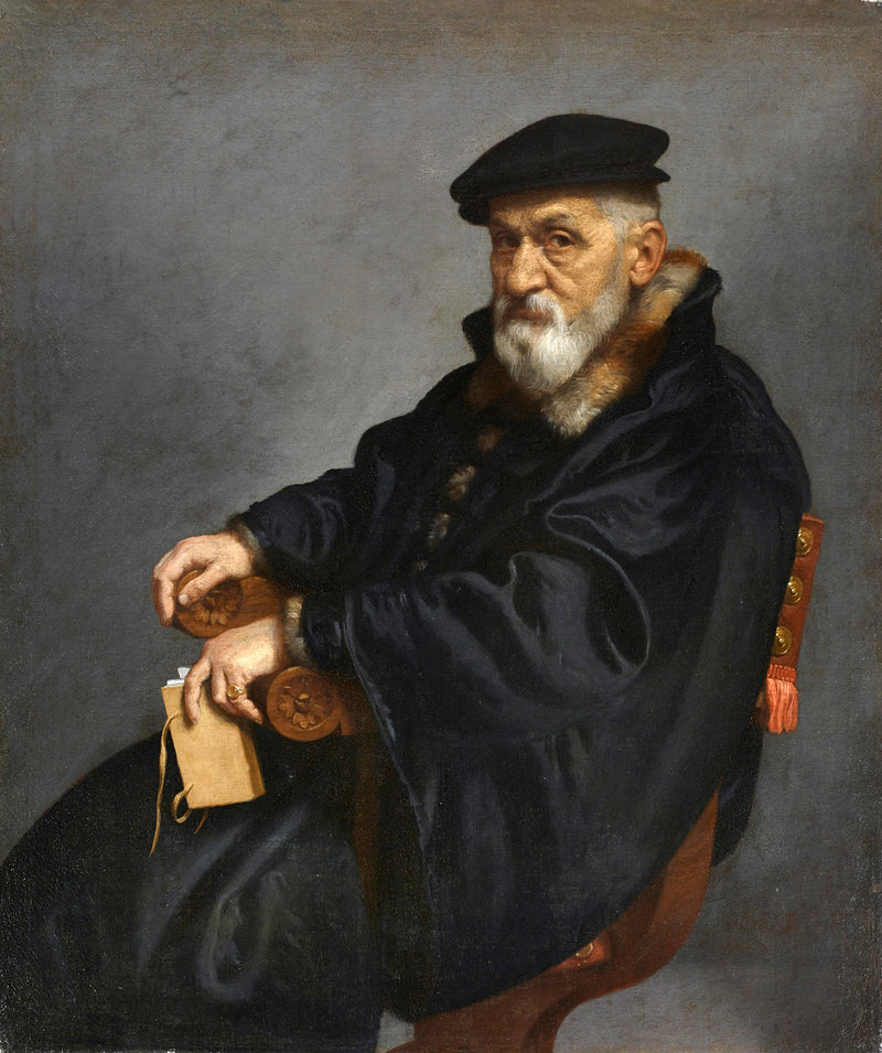 Portret starszego mężczyzny siedzącego - Giovanni Battista Moroni