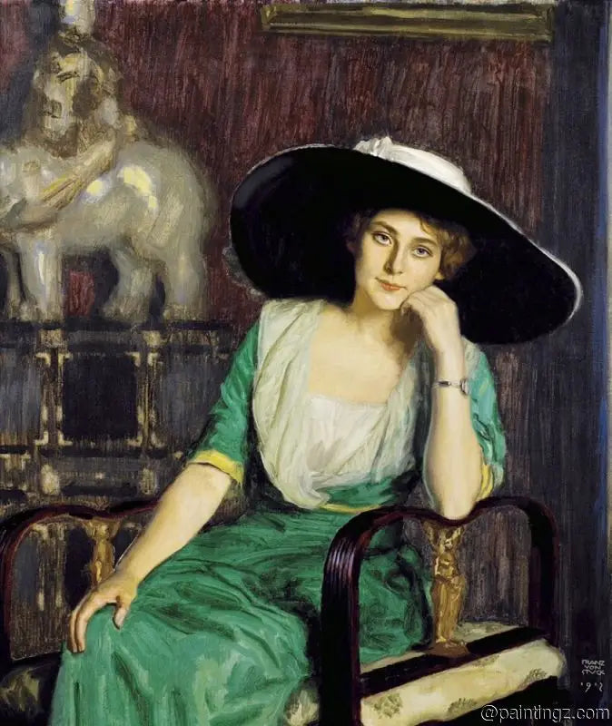 Portret damy - Franz Von Stuck