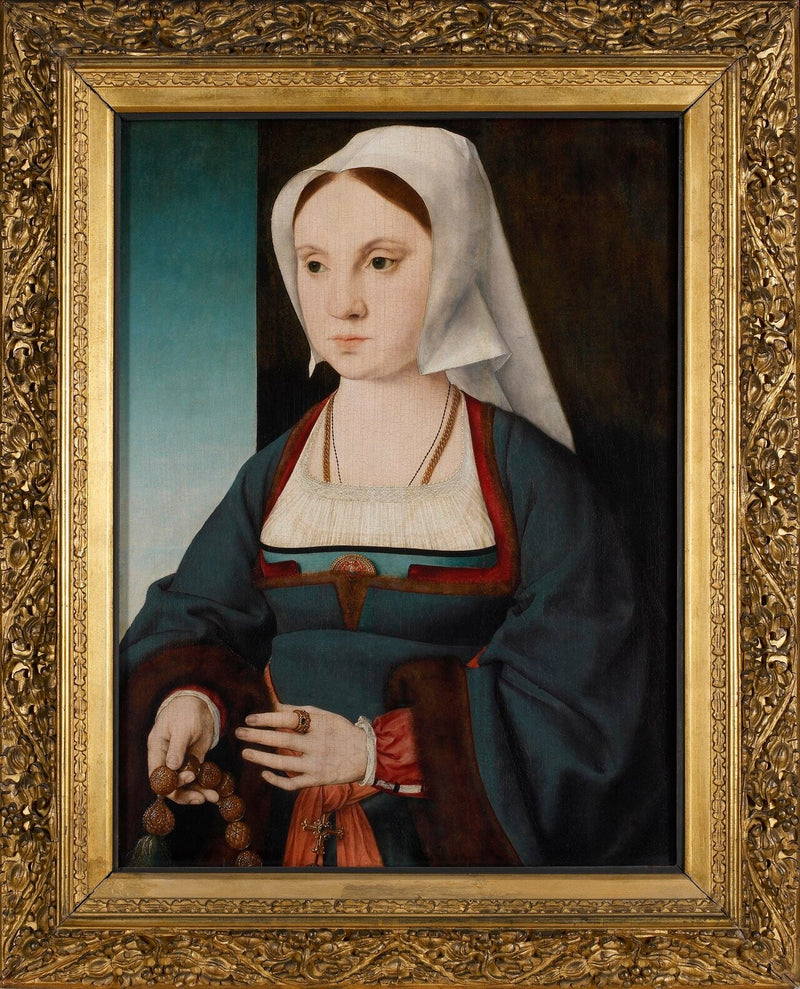 Portret kobiety z różańcem - Joos van Cleve