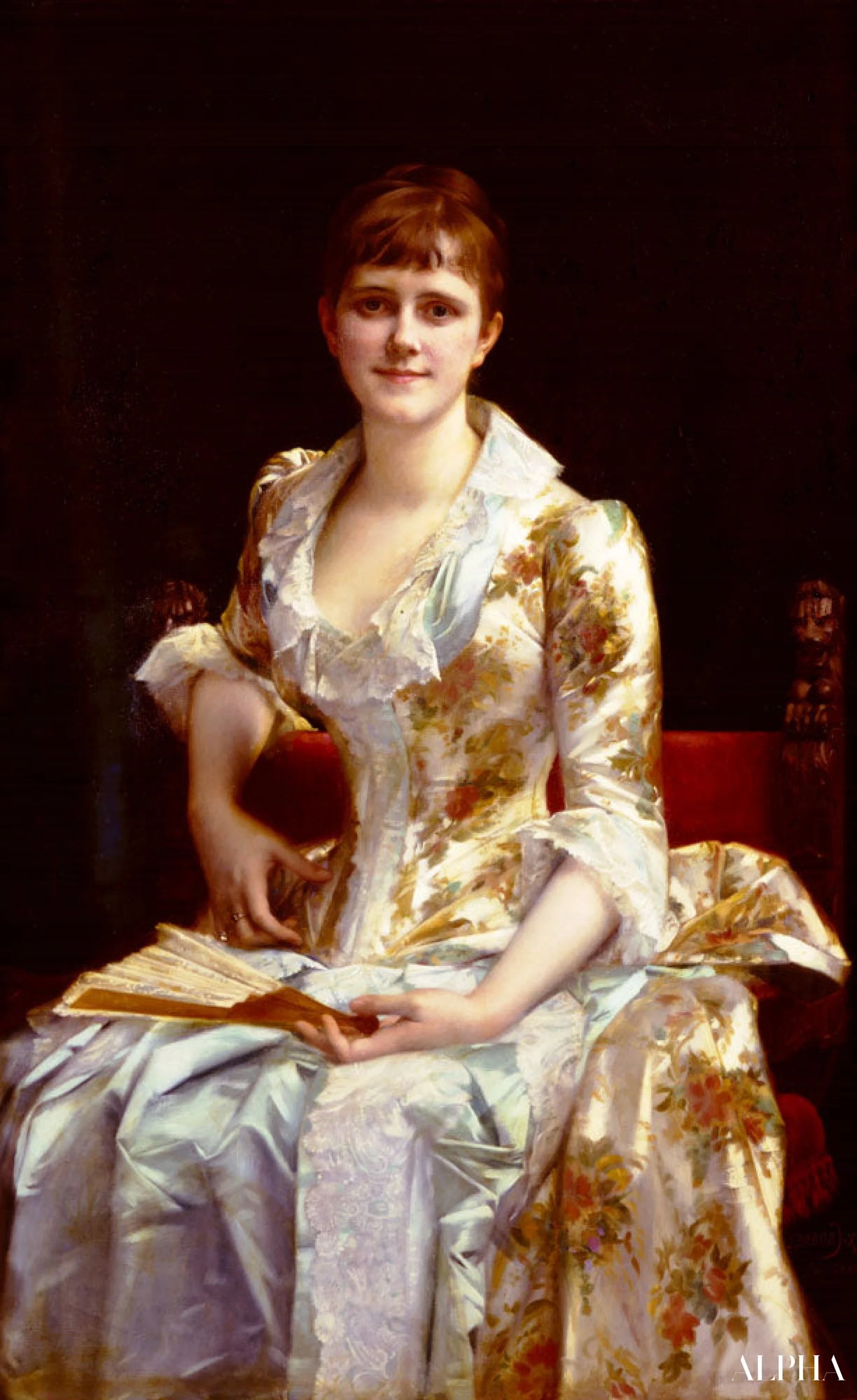 Reproduction du tableau « Portrait d'une jeune fille - Alexandre Cabanel » par Alpha Reproduction en peinture à l’huile