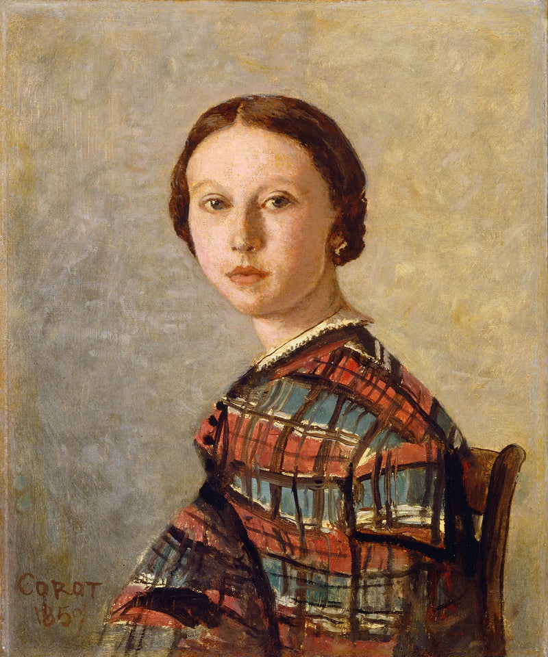 Portret młodej dziewczyny - Jean-Baptiste Camille Corot