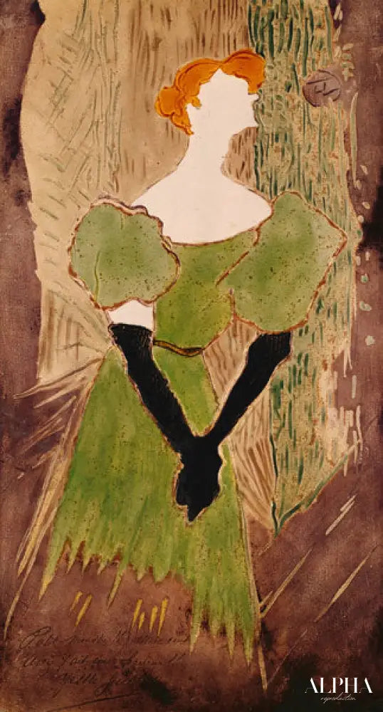 Portrait d'Yvette Guilbert - Toulouse Lautrec - Reproductions de tableaux et peintures haut de gamme