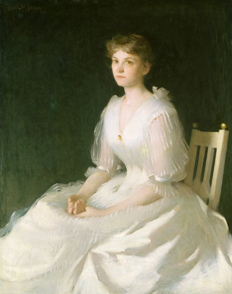 Portret w bieli - Frank Weston Benson