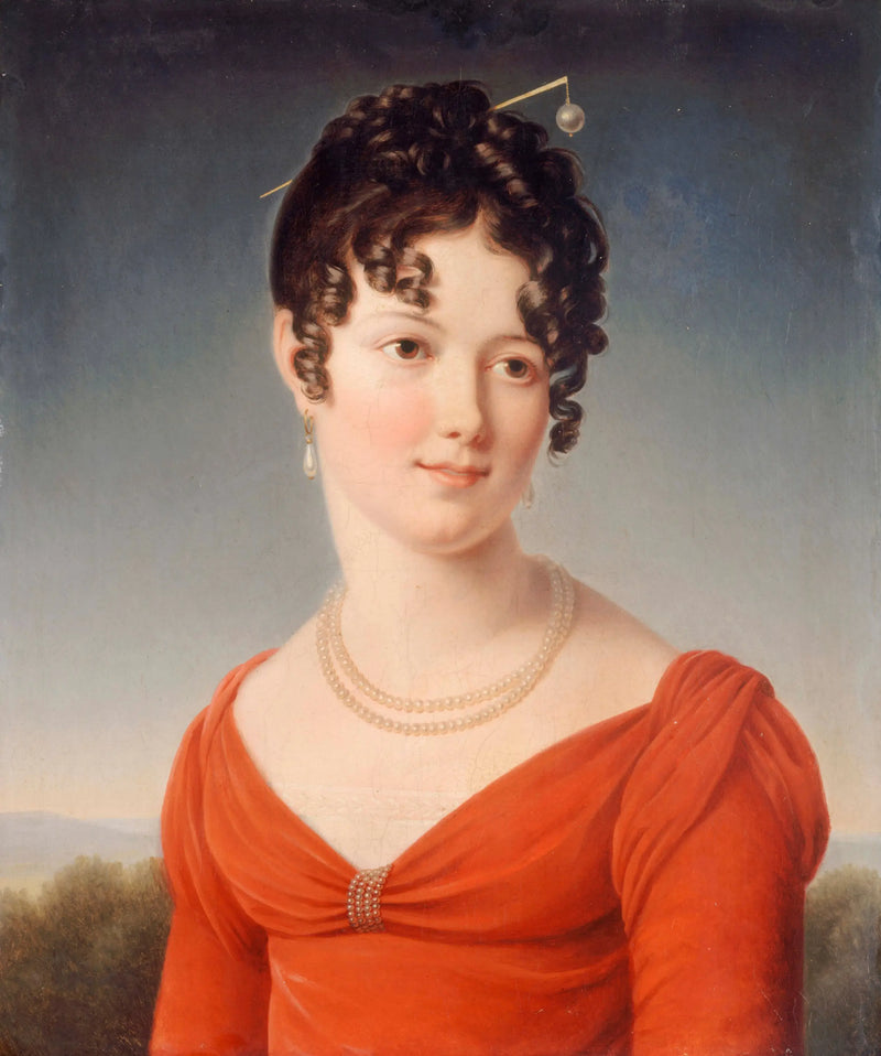 Portret w półpostaci Alexandrine-Anne de la Pallu, markiza de Flers (1786-1832) - François Gérard