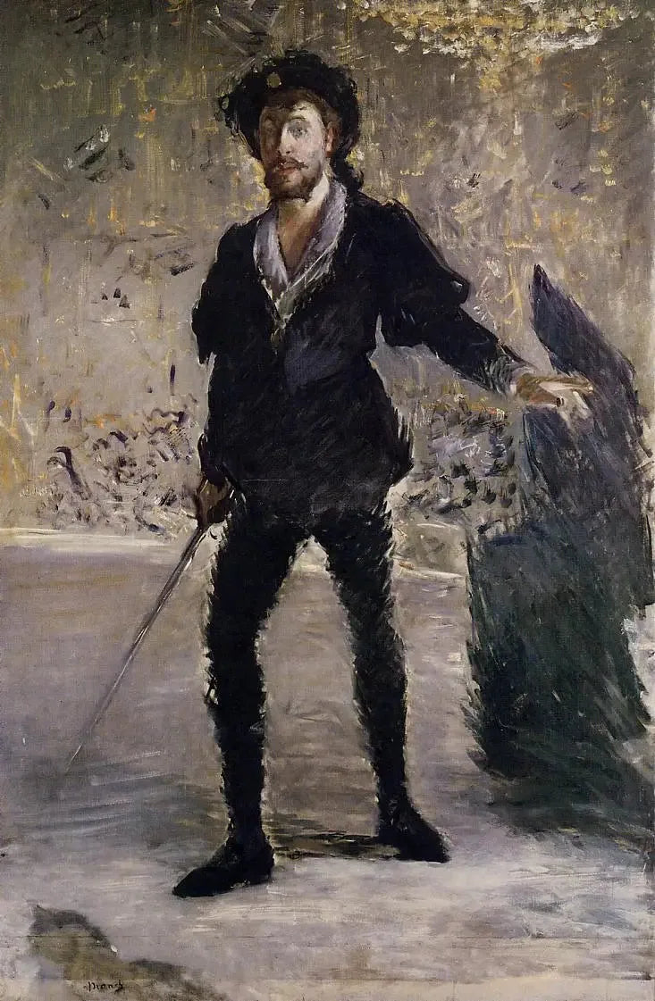 Pejzaż w pełnej postaci Faure'a jako Hamlet - Édouard Manet