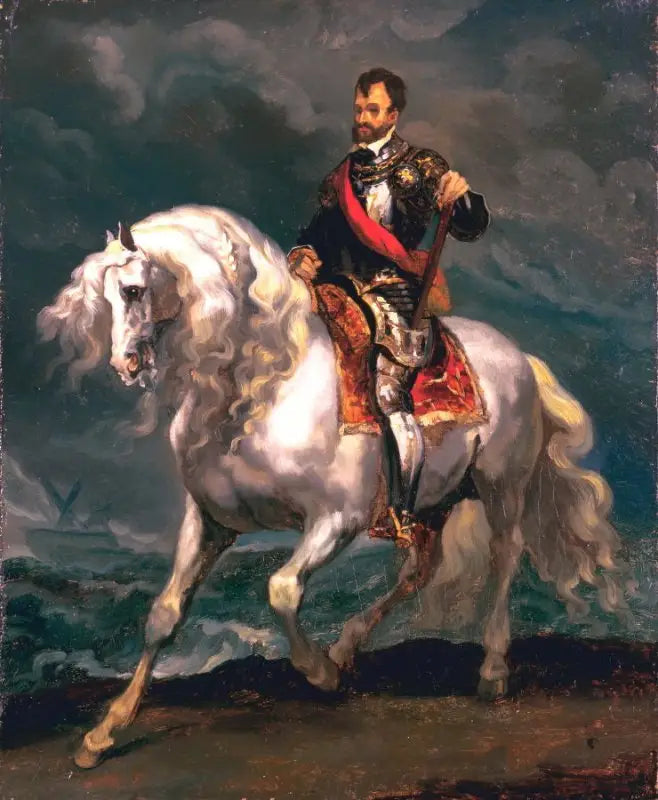 Reproduction du tableau « Portrait équestre de Charles Quint - Théodore Géricault » par Alpha Reproduction en peinture à l’huile