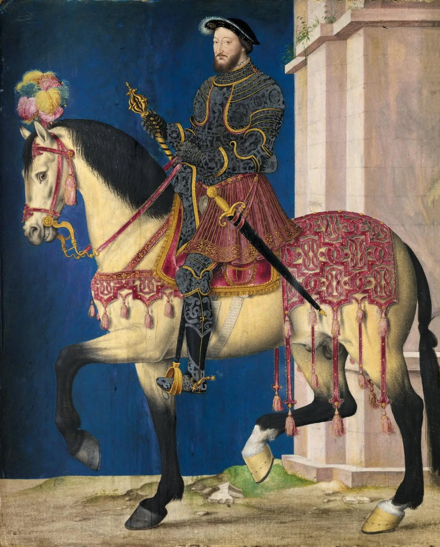 portret jeździecki François Ier - Jean Clouet