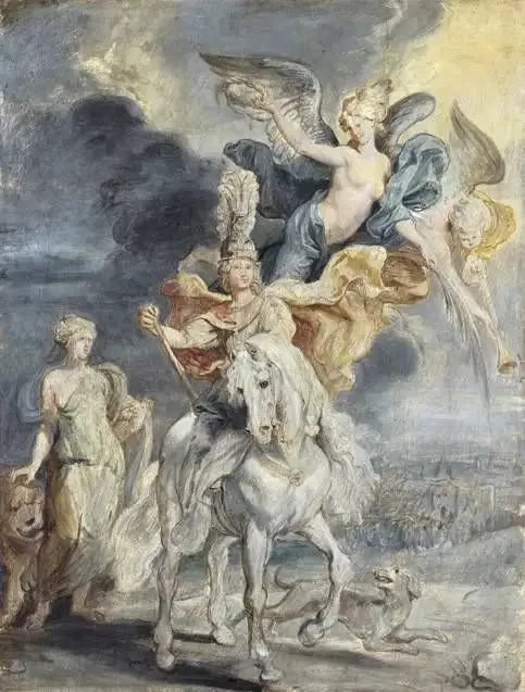 Portret konny Marie de Médicis (1575-1642) i triumf Juliers - Peter Paul Rubens