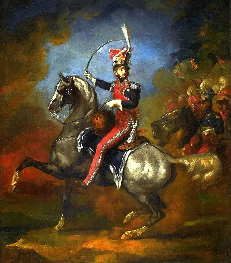 Portret konny Wincentego Krasińskiego. - Théodore Géricault