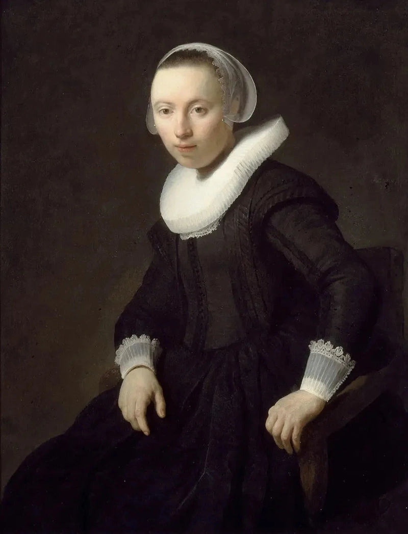 Portret siedzącej kobiety - Rembrandt