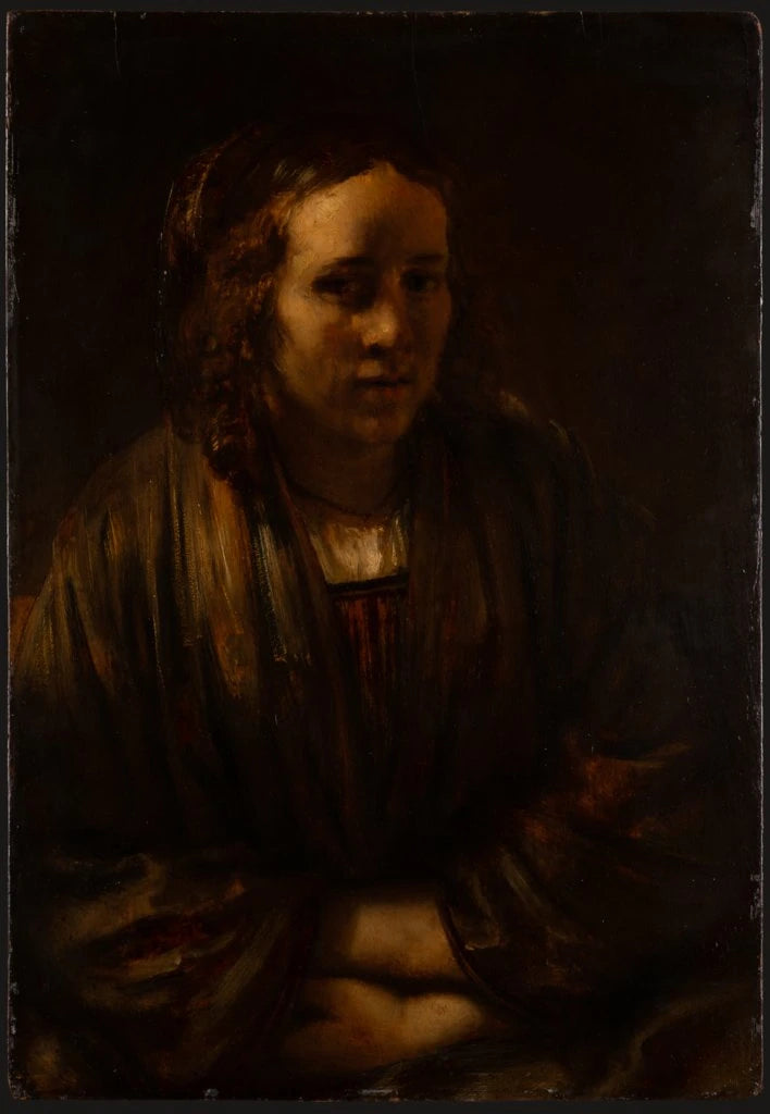 Portret Hendrickje Stoffels w jedwabnym opakowaniu - Rembrandt