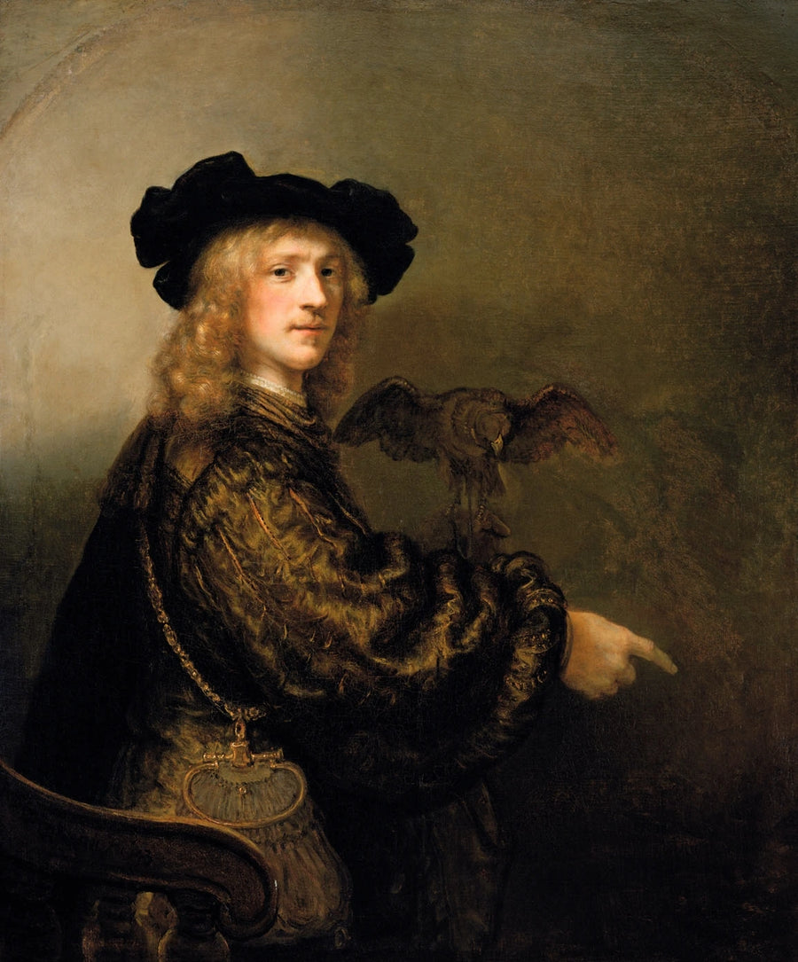 Portret mężczyzny z sokołem - Rembrandt