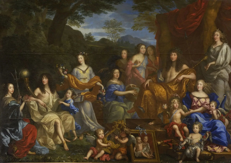 Mitologiczny portret rodziny Ludwika XIV - Jean Nocret